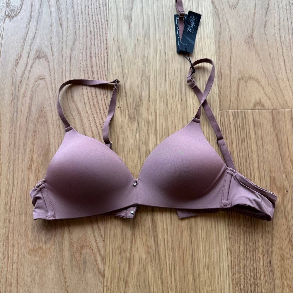 Montelle Essentials Wire Free T Shirt Bra 34A Pecan